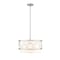 Z-Lite Kendall 3 Light Pendant, Brushed Nickel & White 197-17BN - alternate 2